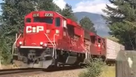 CP GP20-ECO freight train popped out at Invermere BC