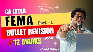 CA INTER LAW | FEMA | BULLET REVISION | MARATHON| TAMIL