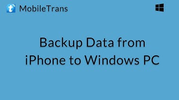 MobileTrans (Windows): Backup Data from an iPhone/iPad/iPod to Windows PC Computer