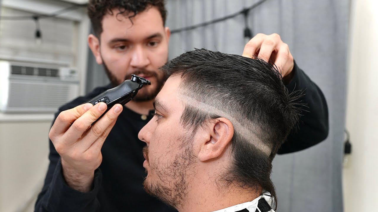 HOW TO FADE HAIR IN LAYERS | ASMR BARBER - YouTube