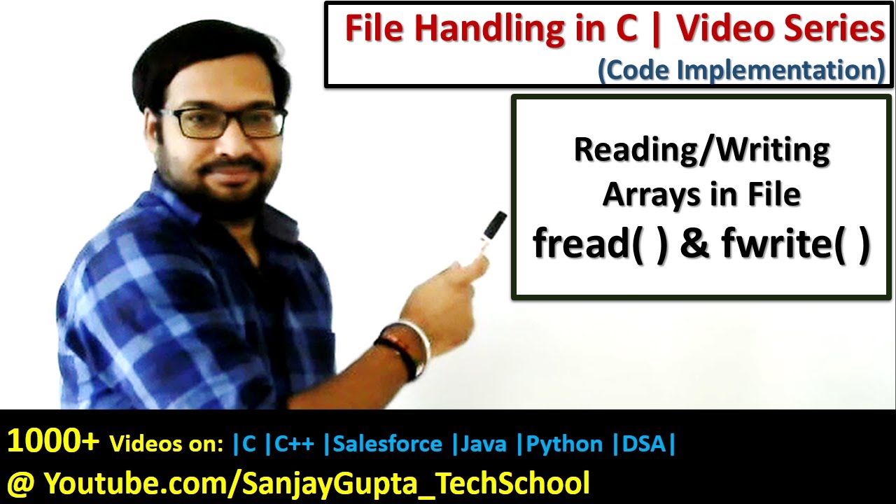 fwrite  New  fwrite( ) and fread( ) to write and read array from file using file handling in c programming