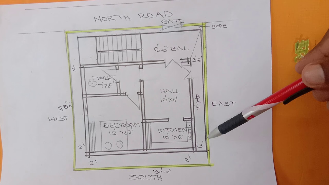 North facing Single Bedroom vastu plan, Vastusairam, vastu tips, corona
