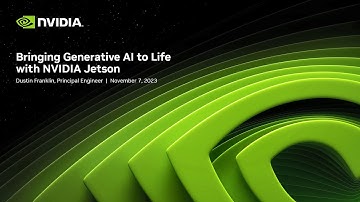 Bringing Generative AI to Life with NVIDIA Jetson