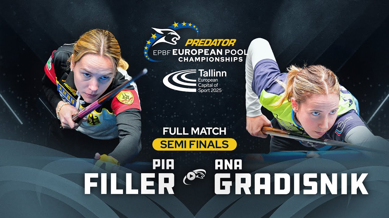 FILLER против GRADISNIK ▸ 8-BALL ▸ Чемпионат Европы по пулу PREDATOR 2025