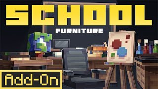SCHOOL FURNITURE Dodatek | Minecraft Rynek | Prezentacja screenshot 4