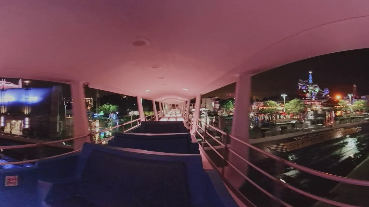 360 POV ride on PeopleMover at night | After Hours | Magic Kingdom in VR 4K/5K