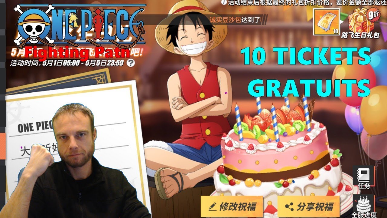 Anniversaire De Luffy 10 Tickets D Invocations Gratuits Fdd En Cadeau One Piece Fighting Path Youtube Anniversaire De Luffy 10 Tickets D Invocations Gratuits Fdd En Cadeau One Piece Fighting Path Youtube