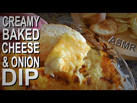 Creamy Baked Cheese and Onion Dip - ASMR cooking recipe w/ soft whispering