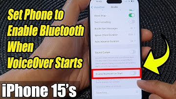 iPhone 15/15 Pro Max: How to Set Phone to Enable Bluetooth When VoiceOver Starts