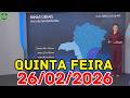 NOVA ZCAS FORMADA: Perigo de tempestade aumenta no Sudeste | Previsão do Tempo Jornal Nacional 26/02