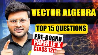 Top 15 Questions on Vector Algebra I Differential Eq Imp Questions For Pre Board I Class 12