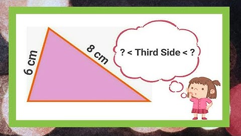 Between which two numbers can length of the 3rd side fall ?Relation between the sides of a triangle