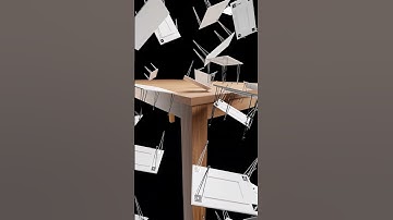 IKEA Tables falling on wooden table #3d #blender #key #3dart