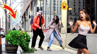 Girls Screamed and Ran from the Bushman Prank Surprise!