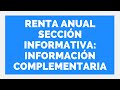 👍RENTA ANUAL 2025 👉 SECCION INFORMATIVA - INFORMACION COMPLEMENTARIA