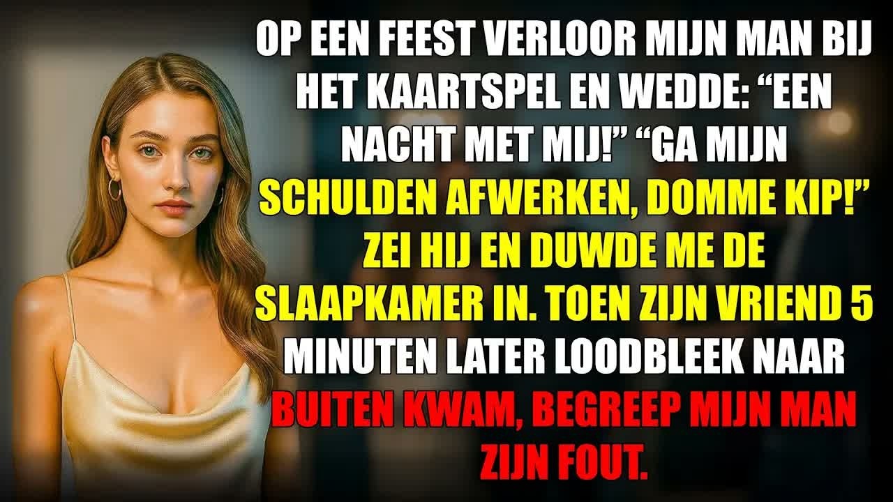Op een luidruchtig feestje verloor mijn man mij aan zijn beste vriend tijdens een potje kaarten. “Ga mijn schuld maar afwerken, mijn meisje,” gromde hij en duwde me de slaapkamer in. Ik zat net op...