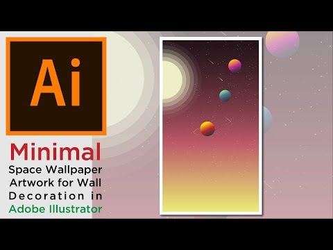 Minimal Space Wallpaper Artwork For Wall Decoration Illustrator Tutorial
