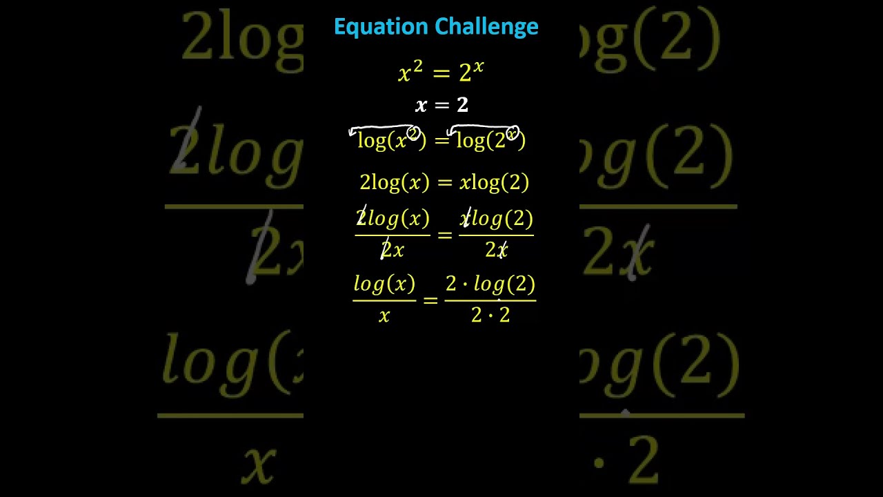 Equations Challenge Solve X 2