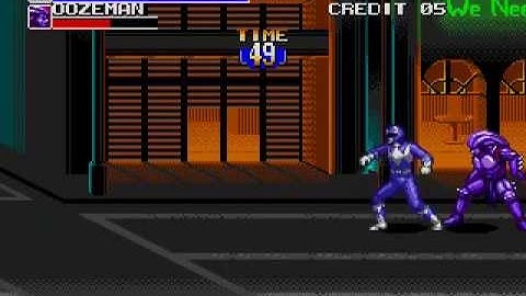 Mighty Morphin Power Rangers The Movie - Gameplayer - Cheat Infinity Credits (Mega Drive)