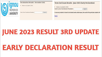 IGNOU 3 NEW NOTIFICATION JUNE 2023 RESULT 3rd UPDATE