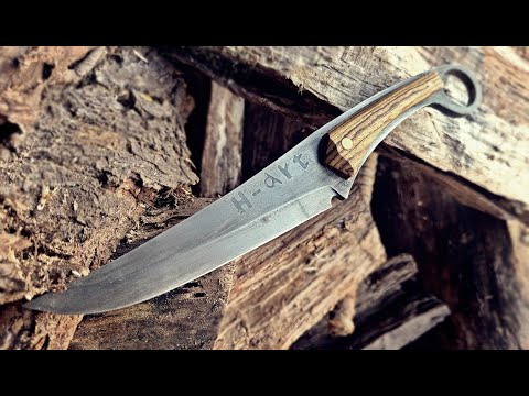 making a camping knife from leaf spring