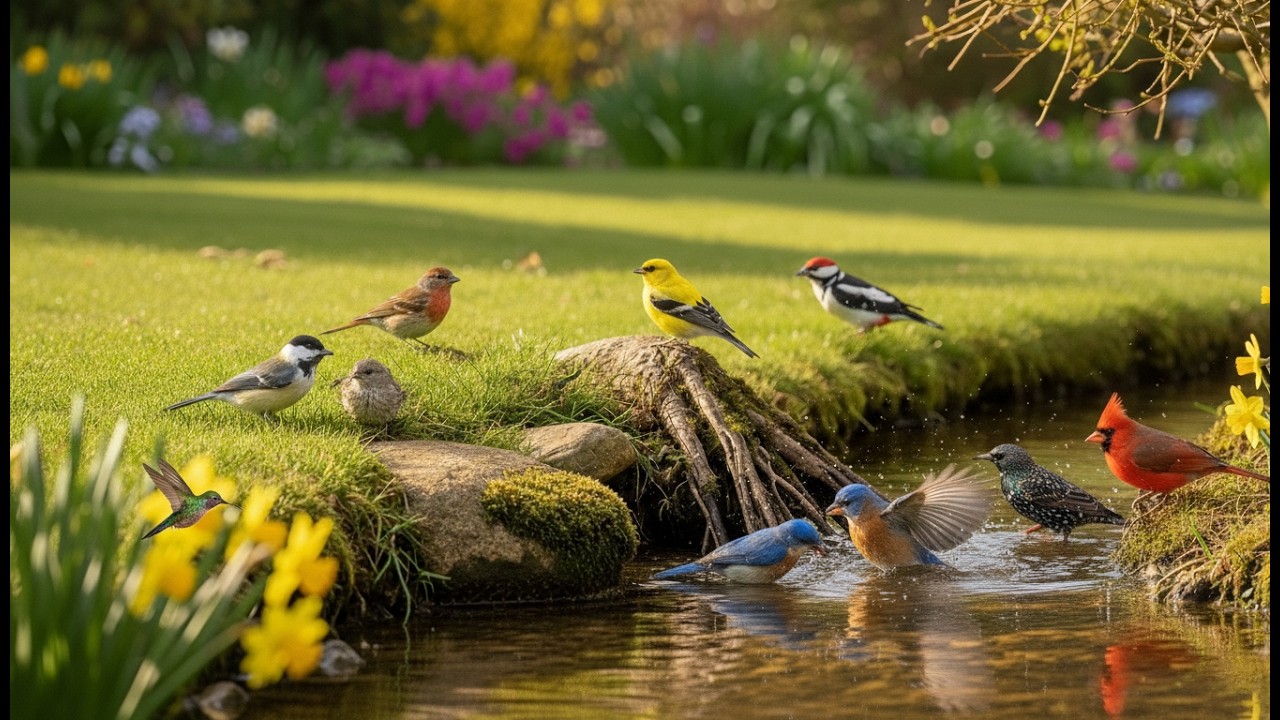 Cat TV 😺 Calm Forest Bird Feeder 🐦🌿