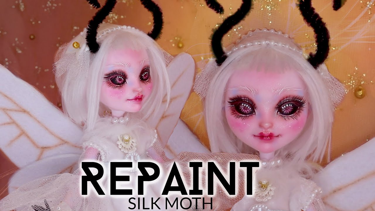 Repaint Silk Moth Ever After High Bunny Blanc Ooak Custom Doll