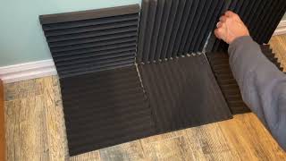 FONESO Acoustic Panels High Density Soundproof Foam Panels for Walls Review, what the listing states