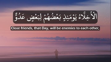(الأخلاء يومئذ بعضهم لبعض عدو إلا المتقين) عبدالله الخلف | تلاوة هادئة بصوت جميل | حالات واتس