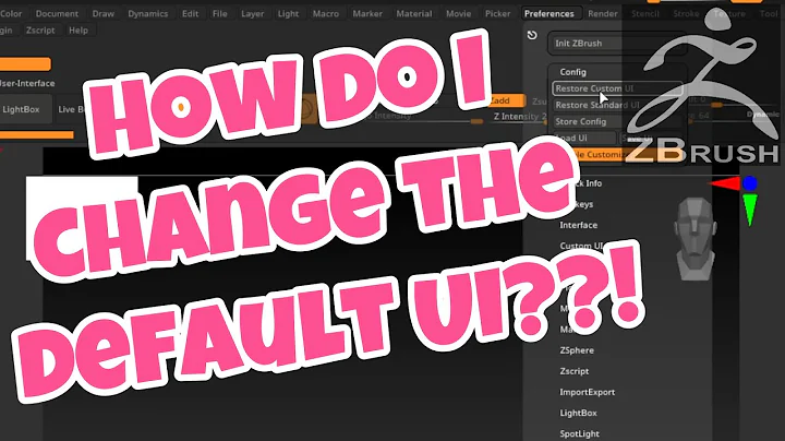 Zbrush - How to change the default UI