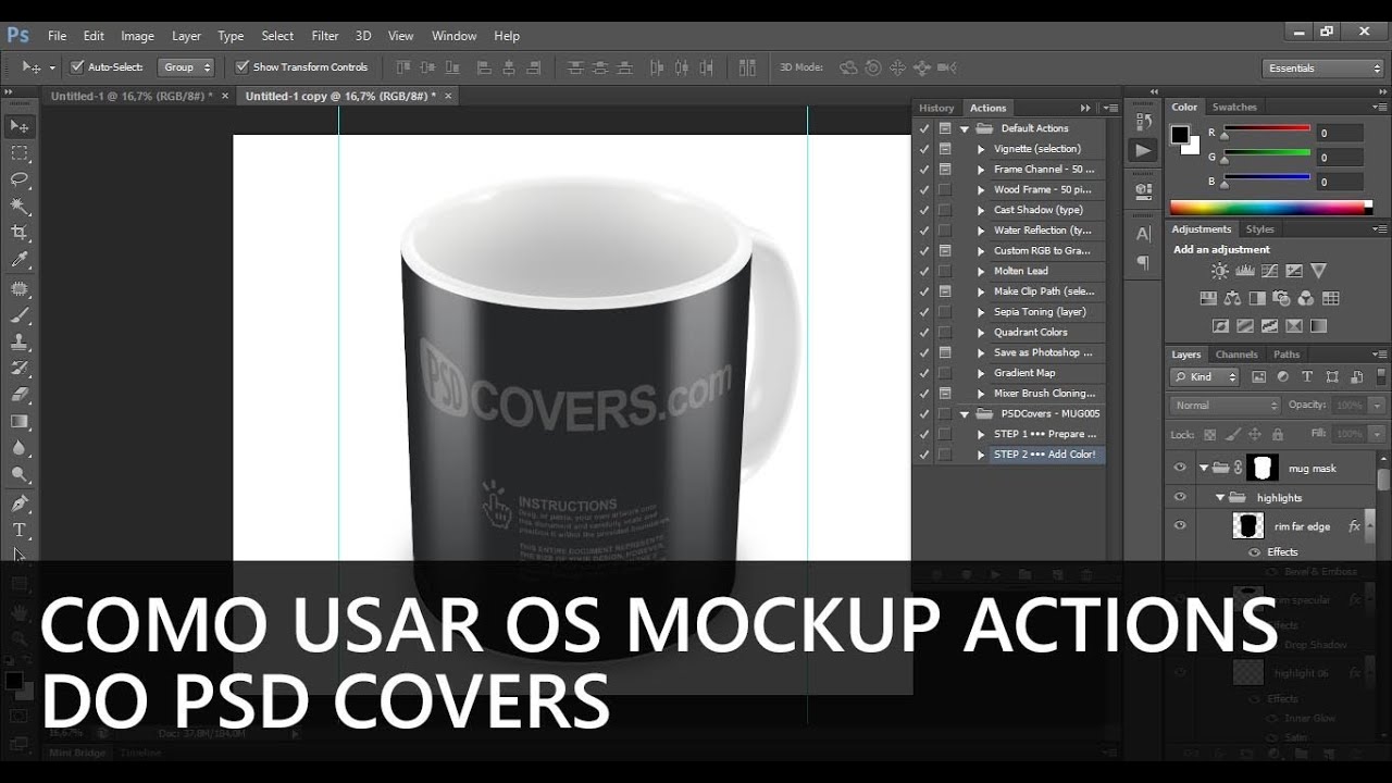 Download Como Usar Os Mockup Actions Do Psd Covers Youtube
