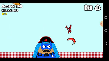 Pou games - food drop in landscape mode #31