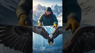 A man saved an eagle. #ai #adventurescene #forestlife