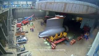 Disney Wish Construction Time Lapse - Azipod Installation (WDI)