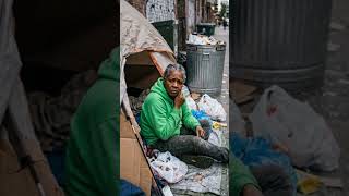 The poor woman picking the trash help the homeless begger and this happened immediately ❤️ #goviral