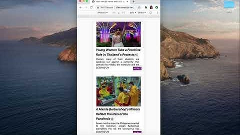Responsive News Website with Multiple Features (view from phone)
