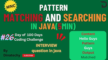 Do you know Pattern Matching in Java? in Tamil | Explained | MNC | DinaTechy #java #interview