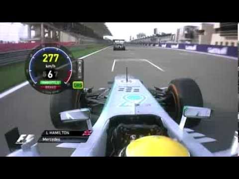 F1 2013 - R04 - Hamilton onboard overtakes Webber Bahrain