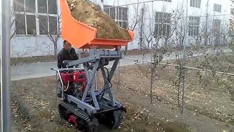 Crawler type dumper with lift container, Hydraulic Scissor lifter