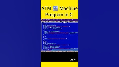 ATM Machine Program 😱 #66 #programming #atm #viral #shorts  #youtubeshorts