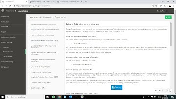 Getting started 4/5: How to use the privacy policy generator with Secure Privacy