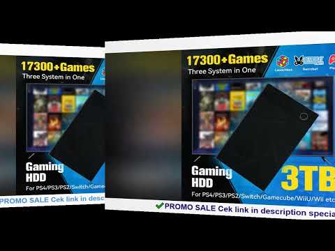 3TB Portable Gaming HDD LaunchBox/Retrobat/Playnite Retro Game Console with 17300+ AAA/3D/Retro Game