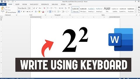 Hoe typ je vierkant op het toetsenbord in MS Word?
