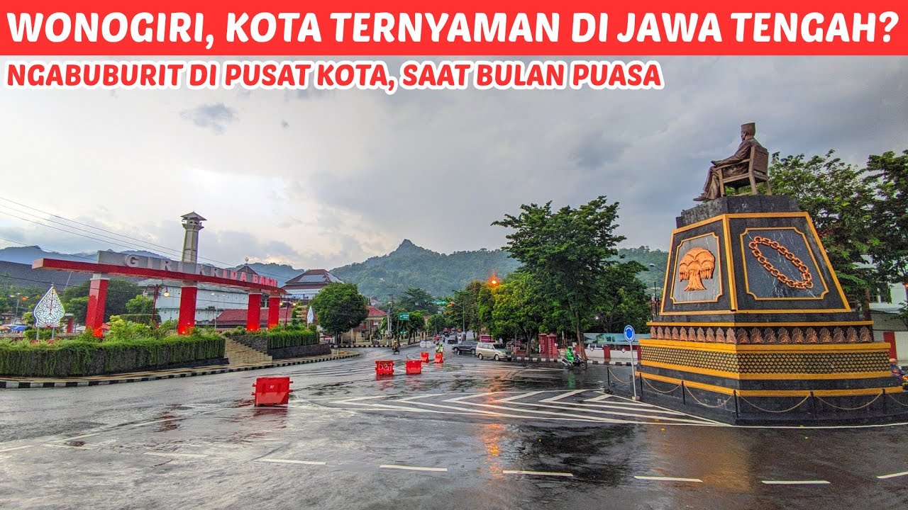 Suasana Kota Gaplek Wonogiri saat Hujan, Kota Paling Nyaman di Jawa Tengah ❓