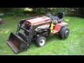 Simplicity Sunstar 20 with a loader, tiller, mower, snowblower