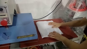 operation video of  jigsaw puzzle transfer by pneumatic heat press machine