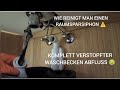 Wie reinigt man einen komplett verstopften Raumsparsiphon 🤢⚠️#abfluss#waschbecken