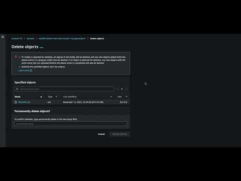 AWS console autofill delete video preview 2