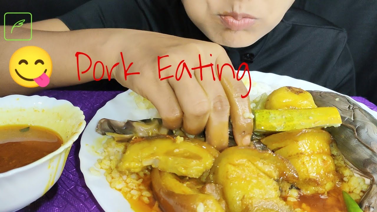 Pork Eating 😋 Tasty Pork Eating Traditional Style Pork. Mukbang