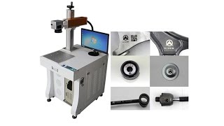 laser engraving machine for metal , text & QR code fiber laser marking / engraving machine